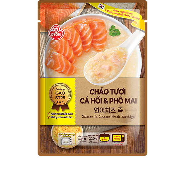 Cháo Tươi Cá Hồi & Phô Mai Otoki 220g
