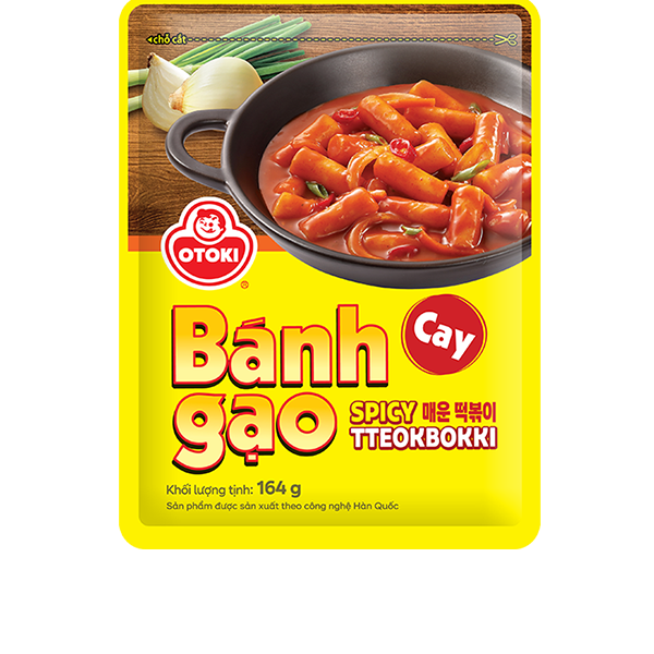 Bánh gạo Tokbokki Jin cay Otoki gói 164g