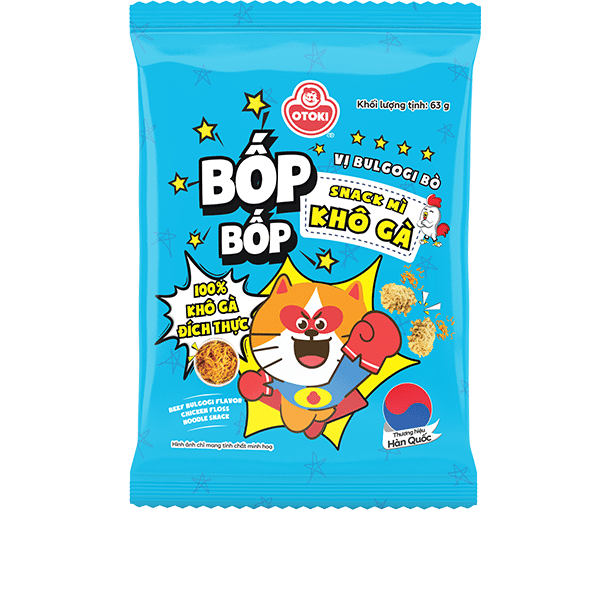 Snack Mì Khô Gà Bốp Bốp vị bulgogi bò Otoki 63g