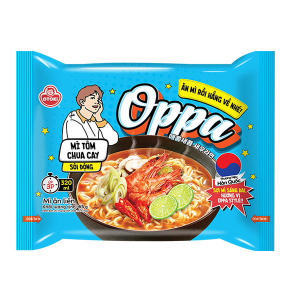 Oppa mì tôm chua cay ăn liền Otoki 65g
