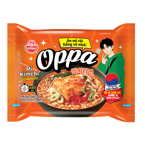 Mì ăn liền Oppa vị Kimchi Otoki 65g