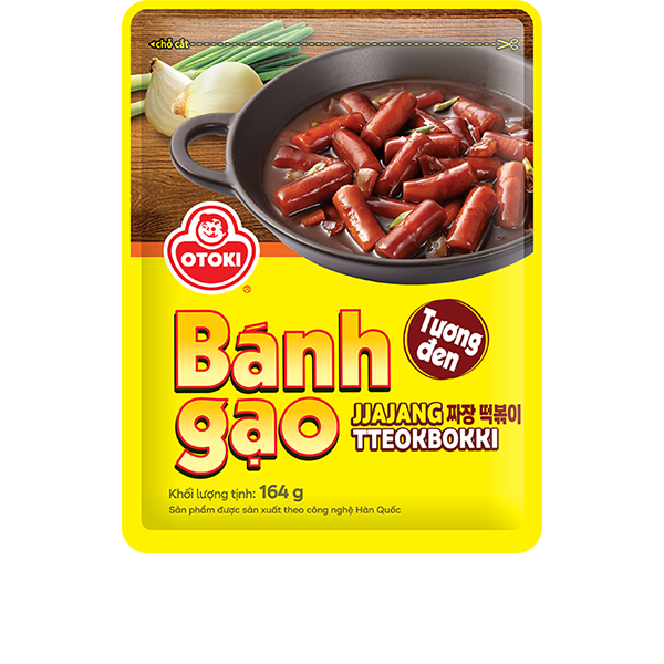 Bánh gạo Tokbokki Jin Tương Đen Otoki gói 164g
